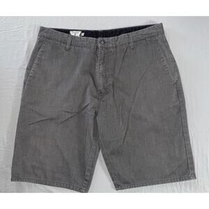 Volcom Flat Front Chino Skate Shorts. Perfectly Faded Gray, Men's Size 36. GUC!!